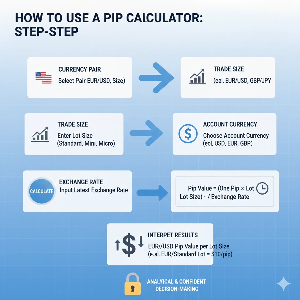 How to use a pip calculator step by step in forex trading