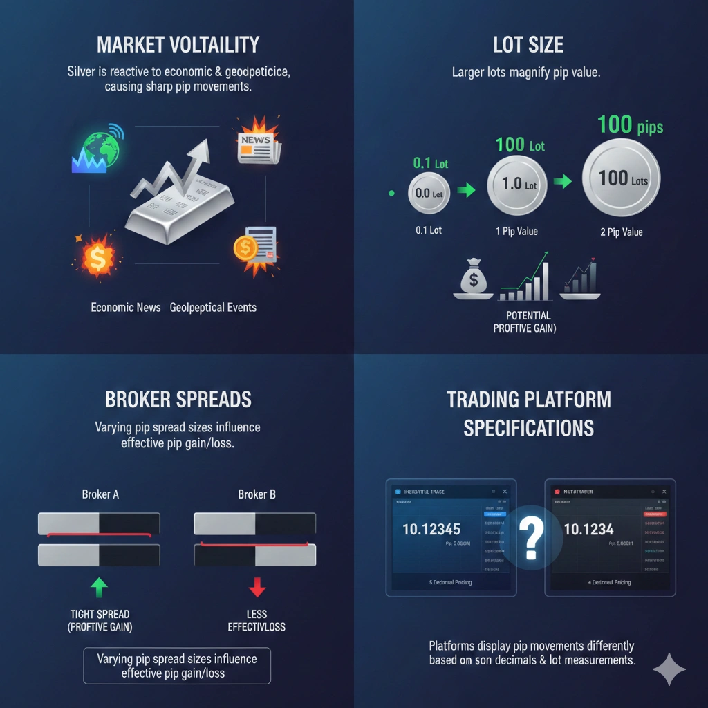 how to calculate pips in silver XAG/USD step by step guide