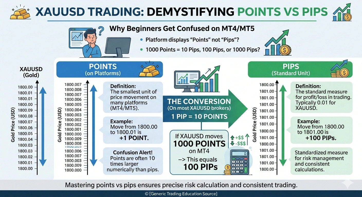 XAUUSD Pip Calculator — Instant Gold Pip Value for Any Lot Size