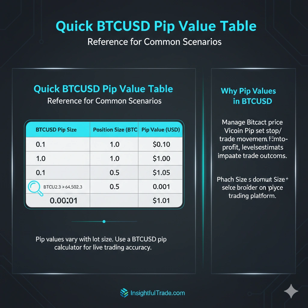 BTCUSD Pip Calculator Master Bitcoin Pip Values | Insightful Trade
