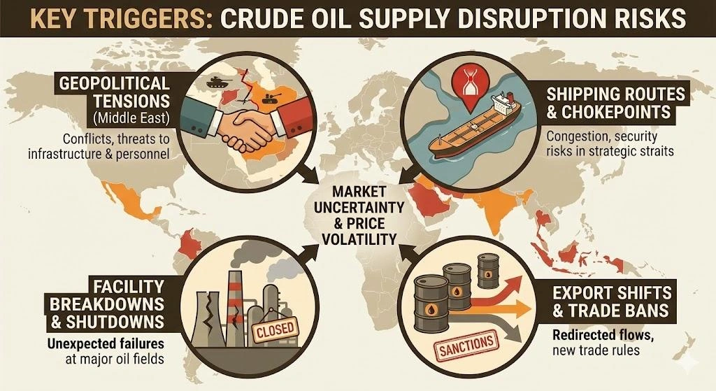 Crude Oil Supply Disruption News: Why Markets Are on Edge | Insightful Trade