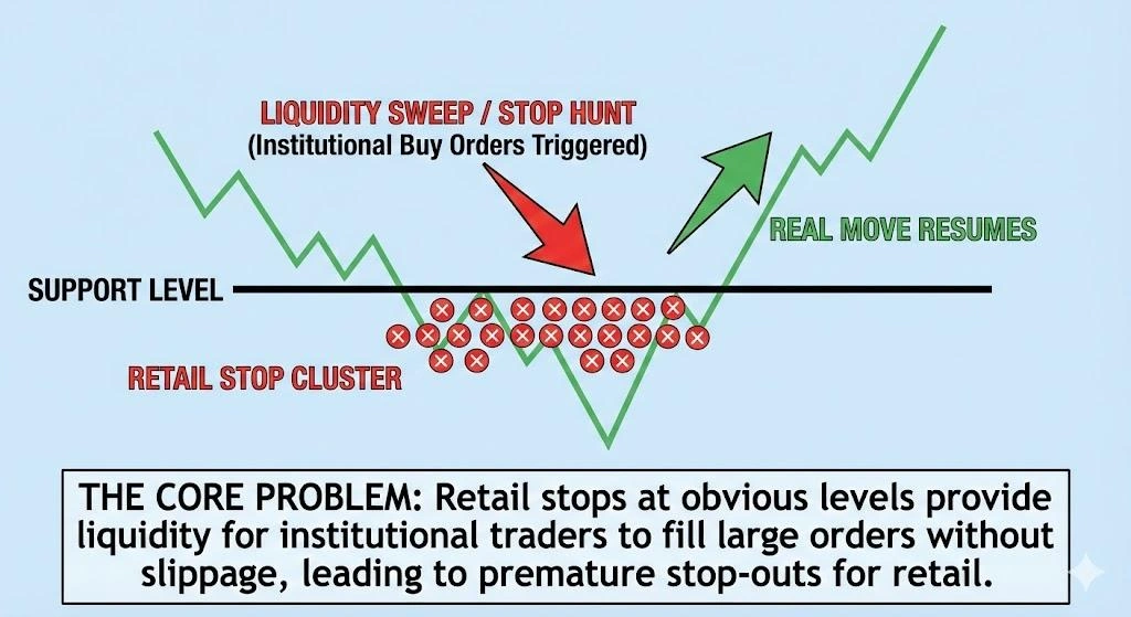 Institutional Stop Placement: Smart Money Secrets | Insightful Trade