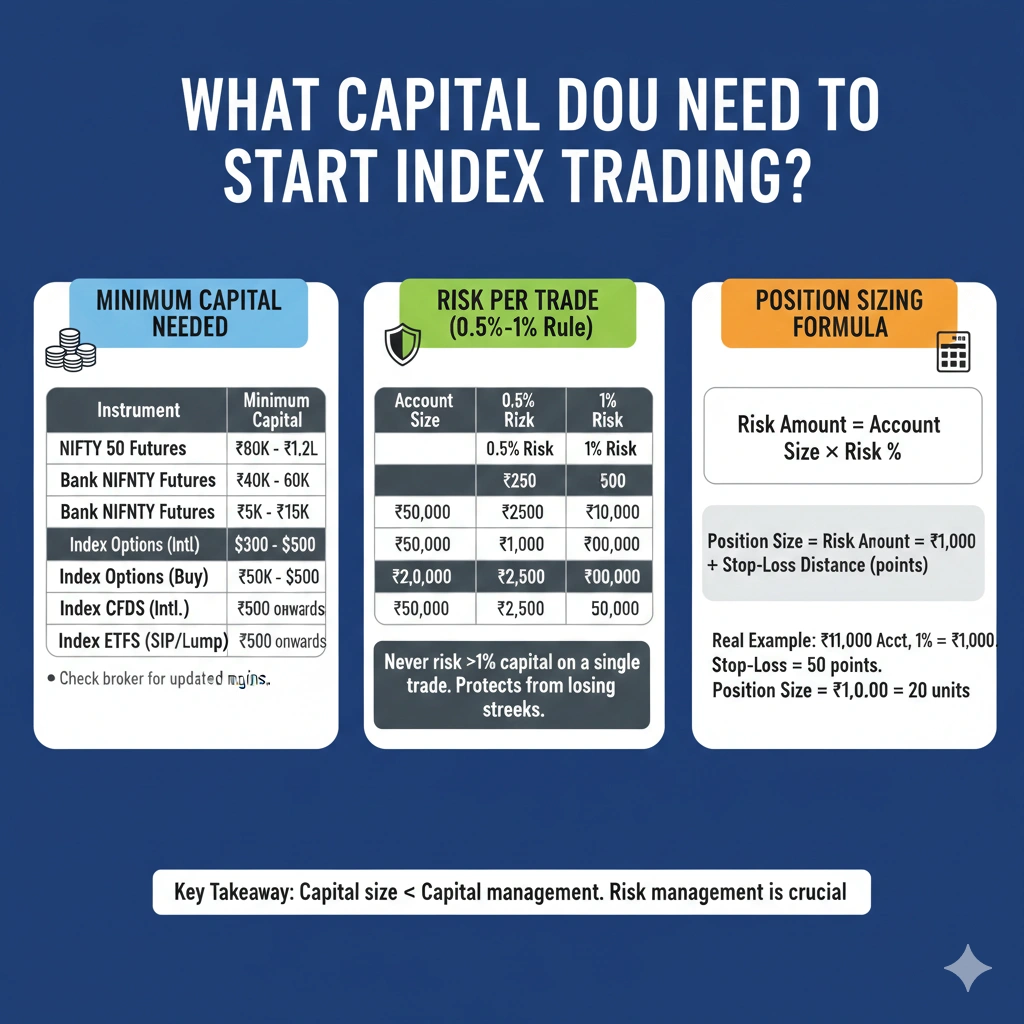 Simple index trading strategy chart showing EMA crossover on NIFTY 50