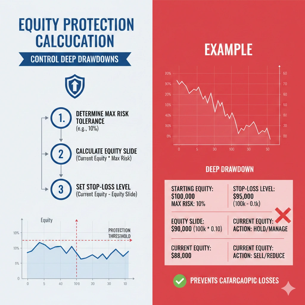 drawdown recovery percentage chart for equity protection calculation