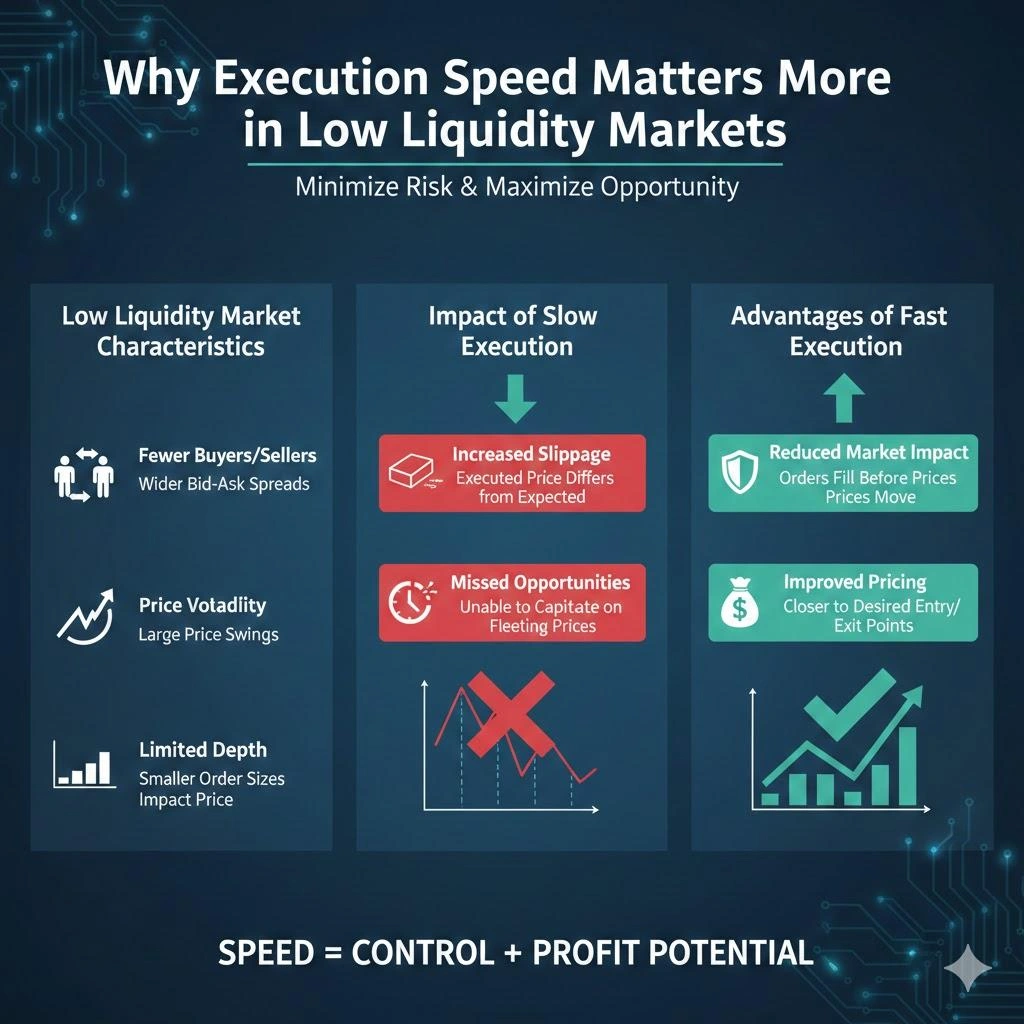 Execution Speed in Low Liquidity Markets: Hidden Slippage Risk | Insightful Trade