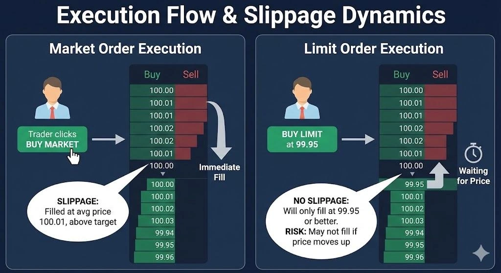 Market Order vs Limit Order Execution: The Slippage Truth