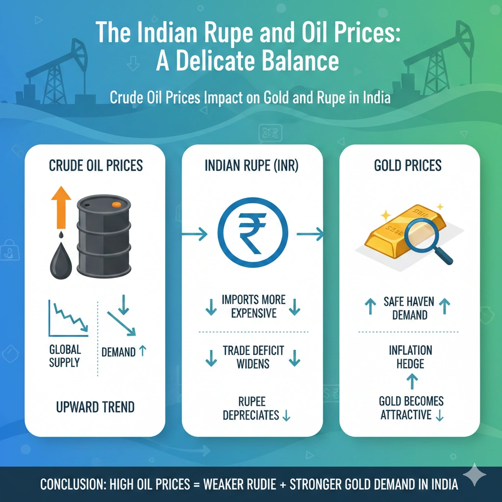 Crude Oil Prices Impact on Gold and Rupee India: Boom or Risk? | Insightful Trade