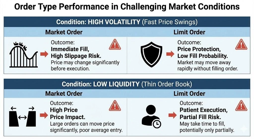 Market Order vs Limit Order Execution: The Slippage Truth