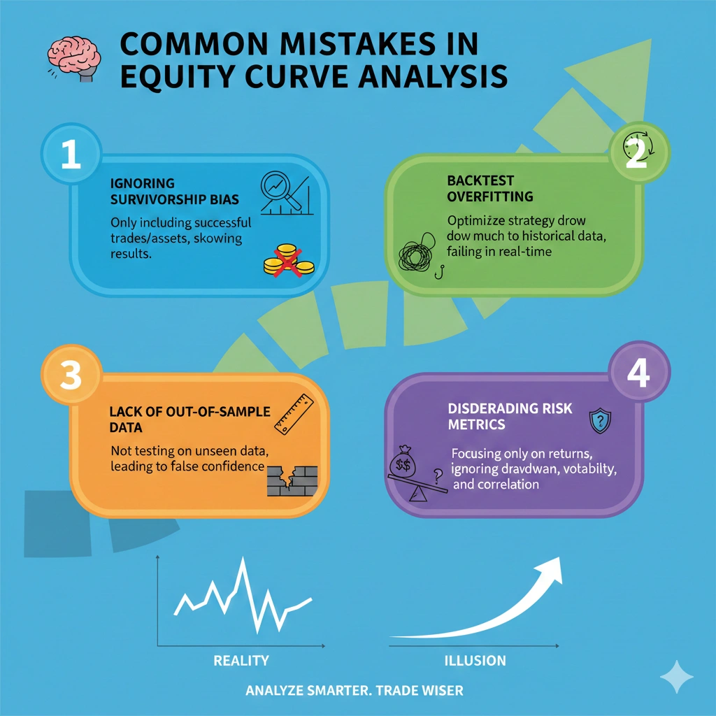 equity curve analysis chart showing trading account growth and drawdown