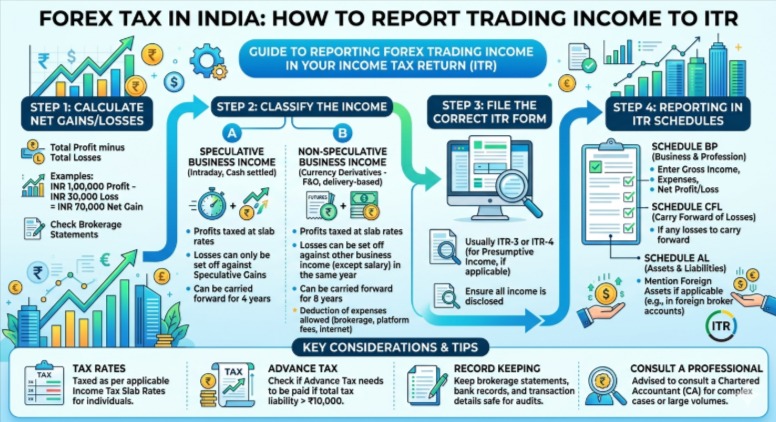 forex trading tax in india