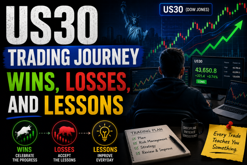 US30 Trading Journey – Wins, Losses, and Lessons