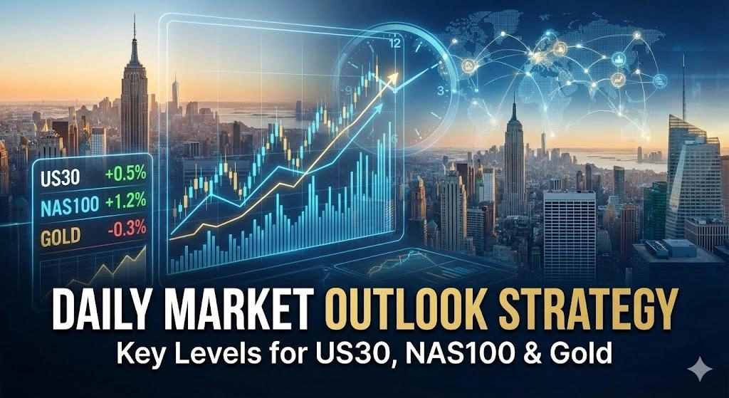 Daily Market Outlook Powerful Guide to US30, NAS100 & Gold