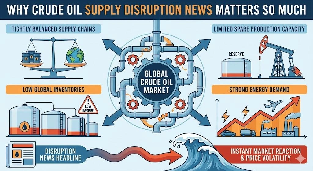 Crude Oil Supply Disruption News: Why Markets Are on Edge | Insightful Trade