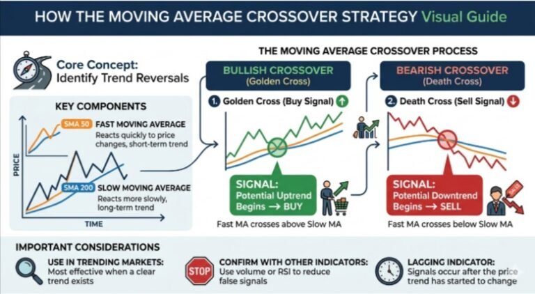 Moving average crossover strategy: complete guide with examples