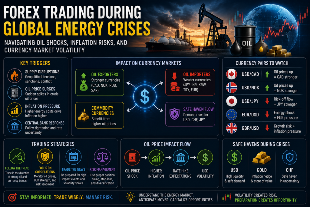 Forex Trading During Global Energy Crises: Navigating Oil Shocks, Inflation Risks, and Currency Market Volatility