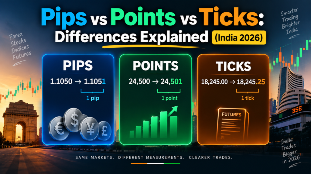 Pips vs Points vs Ticks: Differences Explained (India 2026)