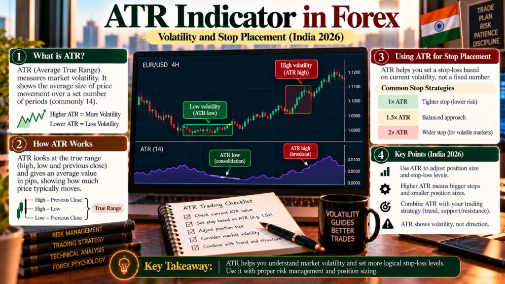 ATR Indicator in Forex: Volatility and Stop Placement (India 2026)