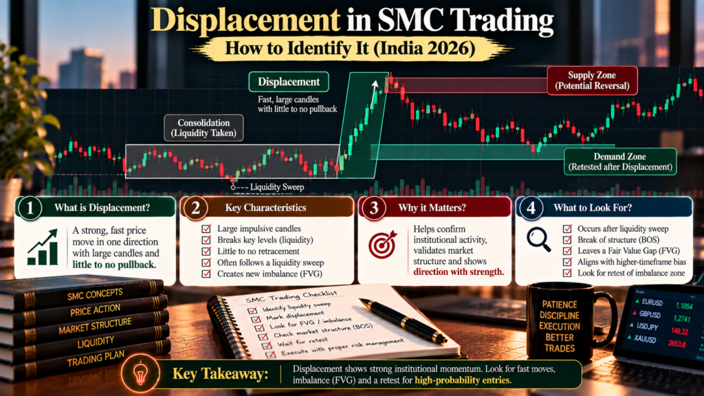 Displacement in SMC Trading (India 2026)
