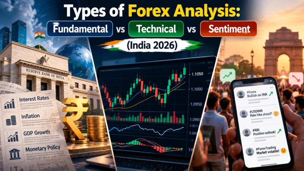 Types of Forex Analysis: Fundamental vs Technical vs Sentiment (India 2026)