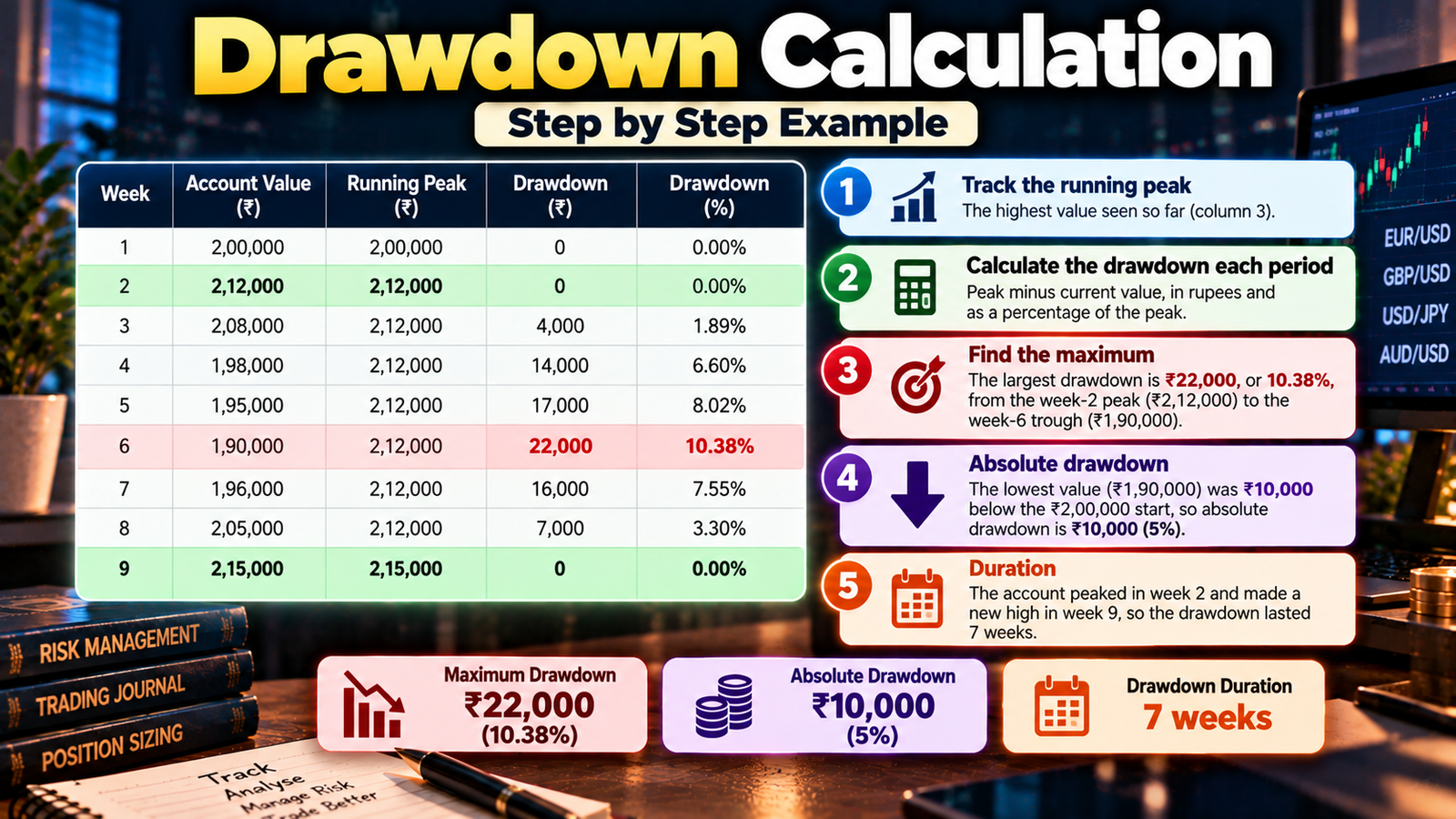 Drawdown explained and how to calculate it