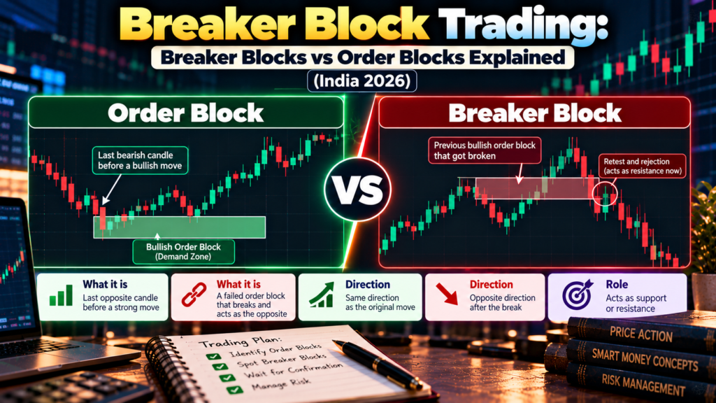 Breaker Block Trading: Breaker Blocks vs Order Blocks Explained (India 2026)