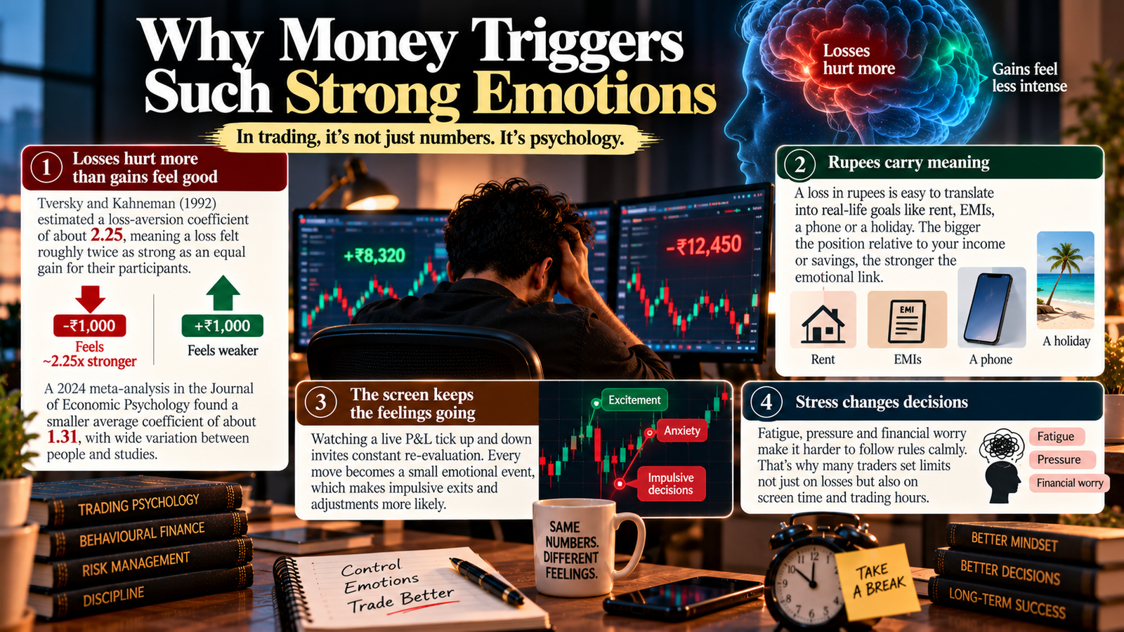 How to detach emotions from money while trading