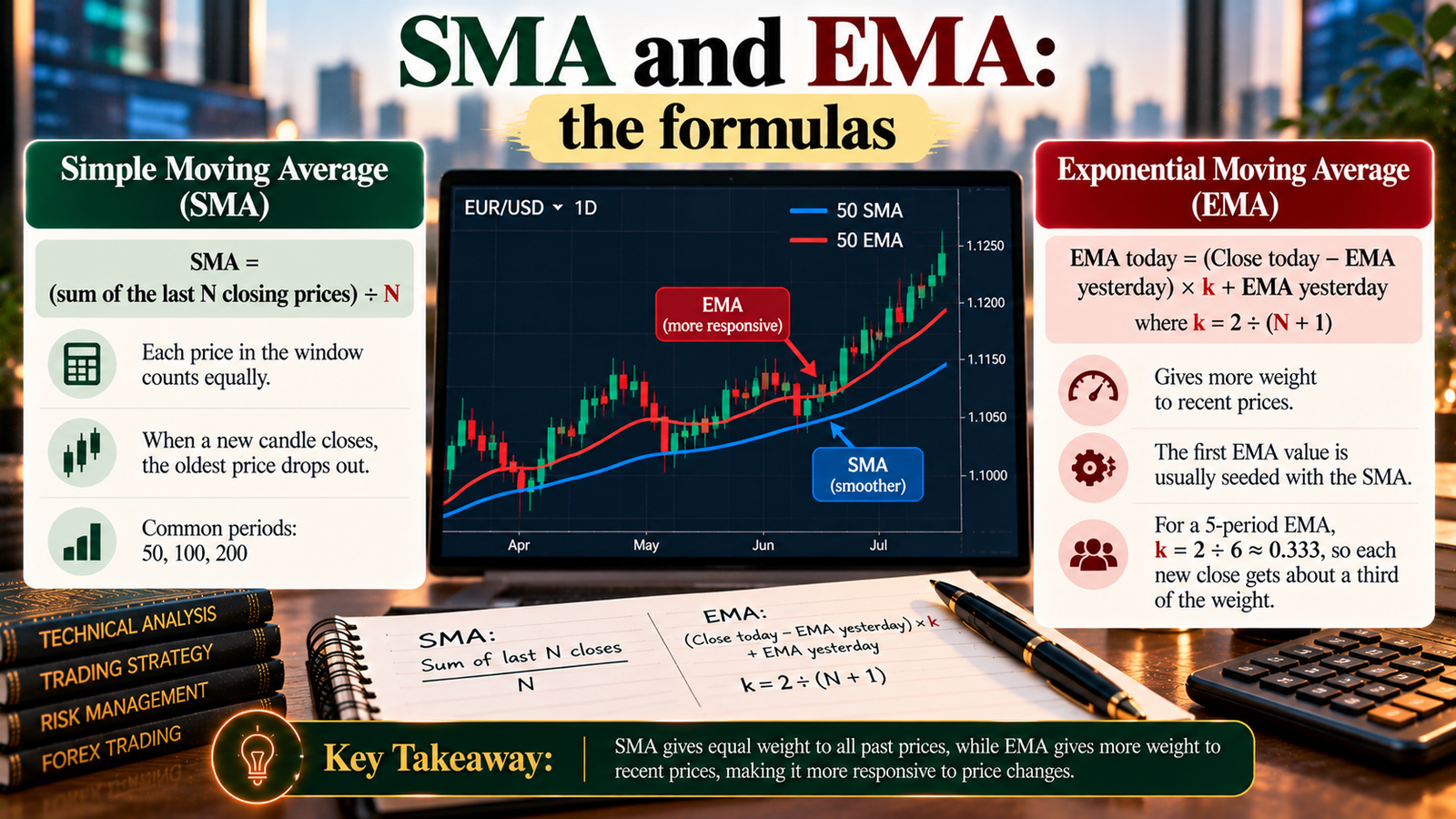 Moving averages explained (SMA vs EMA)