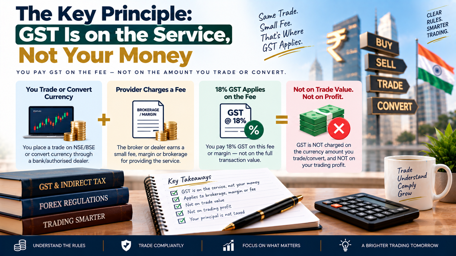 GST on forex transactions in India
