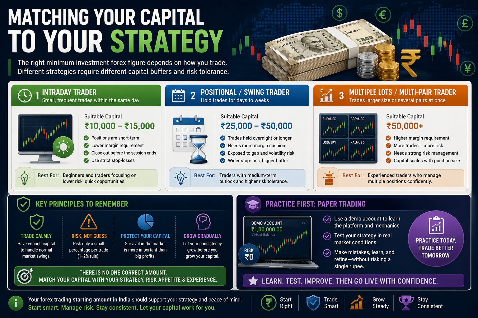 minimum capital forex trading India