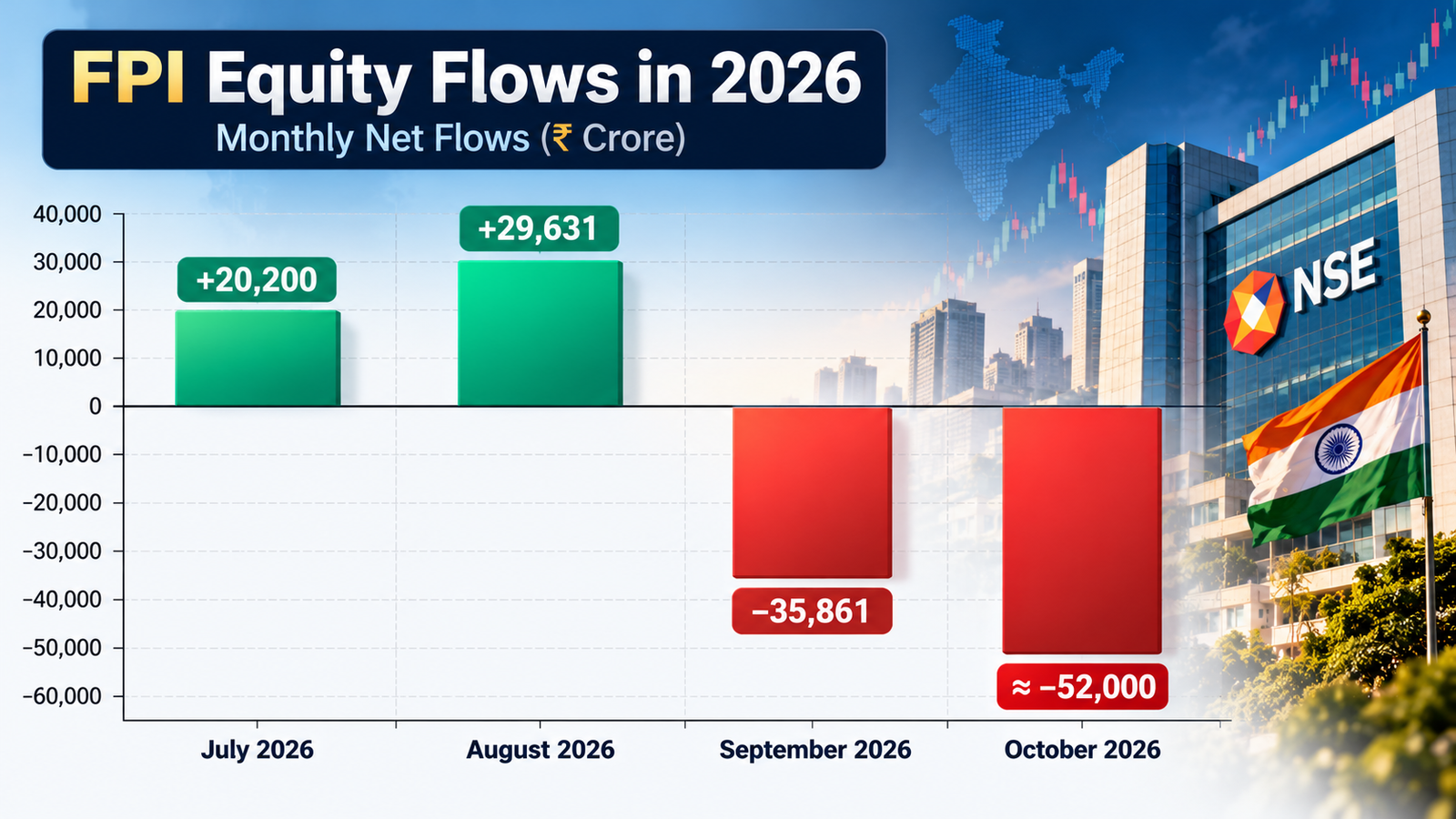 fii flows rupee